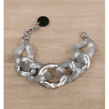 Lune d'argent bracelet Maillon